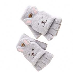 Nouveaux gants en laine tricotée pour enfants, avec rabat, pour l'extérieur, pour garder les doigts au chaud, vente en gros - Product Image 5