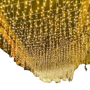 96LED ICICLE <span class=keywords><strong>Guirlande</strong></span> <span class=keywords><strong>Lumineuse</strong></span> Extérieure Étanche Festive LED Rideau <span class=keywords><strong>Guirlande</strong></span> pour Garden Mall Party Christmas & Wedding Celebration - Product Image 3