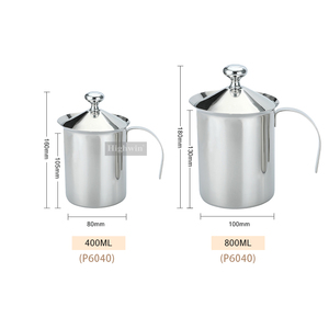 HIGHWIN Cappuccino Café Latte <span class=keywords><strong>Mousseur</strong></span> Pichet <span class=keywords><strong>Barista</strong></span> <span class=keywords><strong>Mousseur</strong></span> <span class=keywords><strong>à</strong></span> <span class=keywords><strong>Lait</strong></span> en Acier Inoxydable - Product Image 6