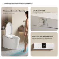 WC intelligent avec drainage mural/sol, nouvelle conception moderne, bidet électrique monobloc avec télécommande