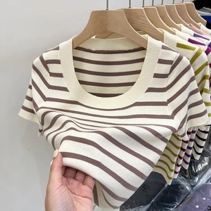 Высококачественная дизайнерская трикотажная Женская одежда премиум качества Футболка Модные топы для женщин - Product Image 4