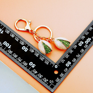 Llavero de lujo con diamantes, llavero de <span class=keywords><strong>comida</strong></span>, llavero de pistacho realista con incrustaciones de diamantes de imitación, accesorios, dijes para bolso, colgante, regalo para mujer - Product Image 5