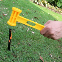 Marteau en plastique jaune ultra portatif d'accessoires de camping de Pe solide