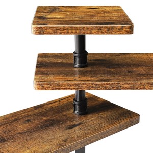 Étagère d'angle <span class=keywords><strong>4</strong></span> crochets latéraux comptoir cuisine trois couches assaisonnement en bois étagère à <span class=keywords><strong>épice</strong></span>s étagère d'angle support organisateur - Product Image 2