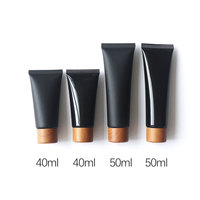 Tube souple cosmétique 30/40/50 g/ml avec capuchon effet bois ; Distributeur de crème pour les mains, nettoyant visage, lotion ; Bouteille en plastique vide fabriquée en Chine