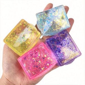 <b>Squeeze</b> Sensory Promotion Toys Glowing Relief Squishy Fidget Toys Decompressed Funny Glitter Ice Cubes Stress <b>Balls</b> Kid Washable - Product Image 2