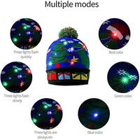 Di alta qualità cappello a maglia di natale Unisex inverno berretto con LED colorati luce di Natale berretto per il nuovo anno