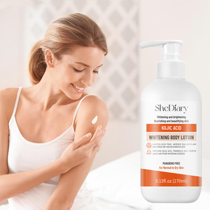 Loción corporal blanqueadora para la piel oscura orgánica SheDiary que contiene Ácido Kójico, ácido hialurónico de niacinamida, AHA, sin químicos - Product Image 1