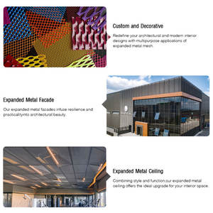 <span class=keywords><strong>Prix</strong></span> des panneaux de treillis métallique expansé en diamant de feuille étirée décorative en aluminium de 2mm pour le revêtement de façade - Product Image 3