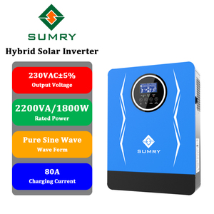 SUMRY 2200VA/1800W 55-450VDC MPPT inversor de onda sinusoidal pura de carga solar prioridad de suministro programable para batería o red fotovoltaica - Product Image 1