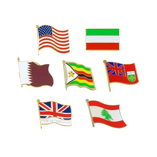 Dubbele Bahrain Germany Iranian Country Printing Iran Metal Vlaggen Emaille Uae Oman Mexican Usa Flag Kraag Reversspeld Vlag