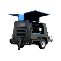 Compresseur d'air industriel à vis diesel mobile 10 bars 185cfm 5m³/min pour le sablage