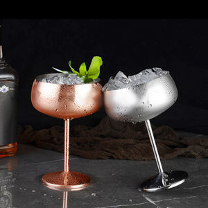 ถ้วยไวน์แดงแก้วค็อกเทลแบบชั้นเดียวทำจากสเตนเลสทนทานต่อการตกหล่นแก้วไวน์ชุบทองแดงความจุสูง - Product Image 3
