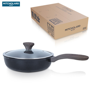 Nueva Sartén Wok Profunda de 28 cm para Cocina, Venta Directa de Fábrica, Personalizada, Antiadherente, de Aleación de Aluminio, con Revestimiento de PTFE y Tapa de Vidrio - Product Image 1