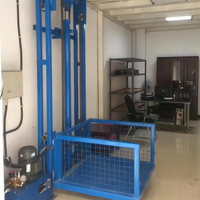 Ascenseur de levage de matériaux économique pour accès à un mezzanine à deux étages, monte-charge vertical simple avec certification CE, capacités 500kg, 1000kg, 2000kg
