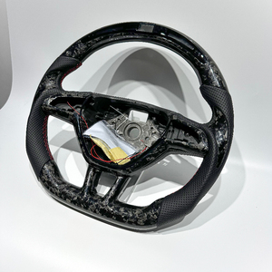 Nuevo Estilo para <span class=keywords><strong>Skoda</strong></span> Octavia RS Scout Kodiaq <span class=keywords><strong>Fabia</strong></span> Superb Scala Rapid con Volante de Fibra de Carbono Negro Forjado con LED RPM - Product Image 4