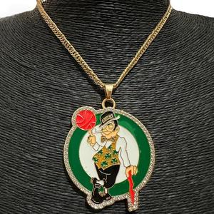 Collier pendentif <span class=keywords><strong>NBA</strong></span> Bulls Bucks Celtics Championship, vente chaude, charme en alliage tendance, bijoux personnalisés, incrusté de strass - Product Image 3
