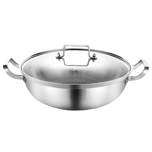 Olla de Acero Inoxidable 201 para Hotpot Yuanyang, con Doble Compartimento y Tapa de Vidrio, para Hoteles, Restaurantes y Servicios de Catering, Venta al Por Mayor - Product Image 1