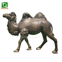 Statue de chameau décorative d'extérieur en résine et fibre de verre, bronze antique, faite à la main, personnalisée en usine