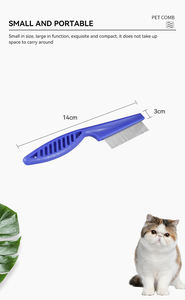 Peigne à puces en plastique pour chien et chat, brosse de toilettage pour chiens, anti-puces et anti-tiques - Product Image 2