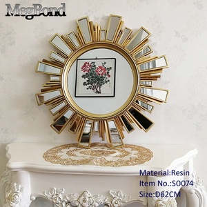 <span class=keywords><strong>Specchio</strong></span> da Parete Sunburst in Resina Oro Antico per Decorazione Soggiorno - Product Image 2