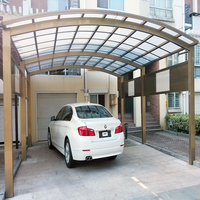 Abri de voiture résistant au vent fort, garages, abri de voiture en aluminium double