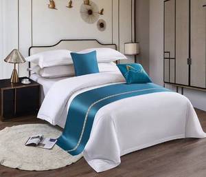 Chemin de lit personnalisé avec impression de motifs pour hôtel, taille <span class=keywords><strong>Queen</strong></span> et <span class=keywords><strong>King</strong></span> - Product Image 5