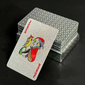 Cartes de poker à texture antidérapante en plastique PET, imperméables, avec motif quadrillé pour casino et voyage - Product Image 5