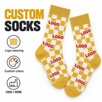 Chaussettes personnalisées en tricot doux, ajoutez votre logo, motif personnalisé, choix de couleurs, chaussettes mi-mollet personnalisées pour les cadeaux et événements d'équipe