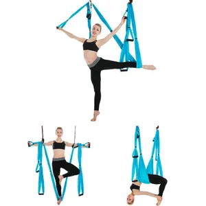 Columpio de Yoga aéreo de tela de alta resistencia, conjunto completo de hamaca de Yoga con extensión de trapecio antigravedad