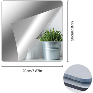 Vente en gros 17*27cm 40*30cm Autocollants muraux miroir en acrylique HD <span class=keywords><strong>de</strong></span> haute qualité non fragile Accepter la forme <span class=keywords><strong>de</strong></span> taille personnalisée - Product Image 2