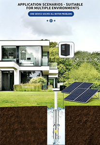 <span class=keywords><strong>Pompe</strong></span> solaire FLD 4 pouces 0,75 kW avec moteur 100 % fil de cuivre, pour l'irrigation paysagère, débit 10 m³/h, hauteur de refoulement 32 m, protection automatique contre la pénurie d'eau - Product Image 5