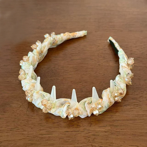 Design Style Flowers Fresh Head <strong>Loops</strong> Rhinestone Fabric Mesh Yarn Wavy Hairbands Non-slip Sweet Charm Versatile Daily Bands - Product Image 3