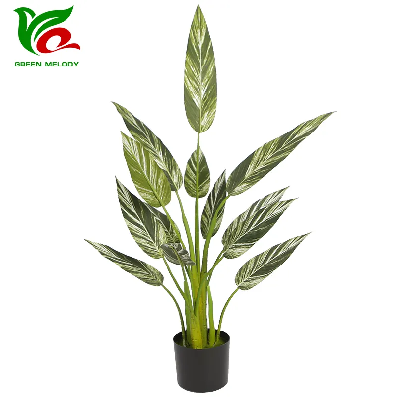 100cm Fake Alpinia Zerumbet Artificial Bonsai Potted Plant For Modern Office Living Room Floor Home Decoration Indoor