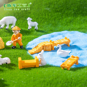 Miniatures décoratives DIY pour bouteilles écologiques, série Agriculteur de bétail et de moutons, Weij Landscape Garden Farm - Product Image 3