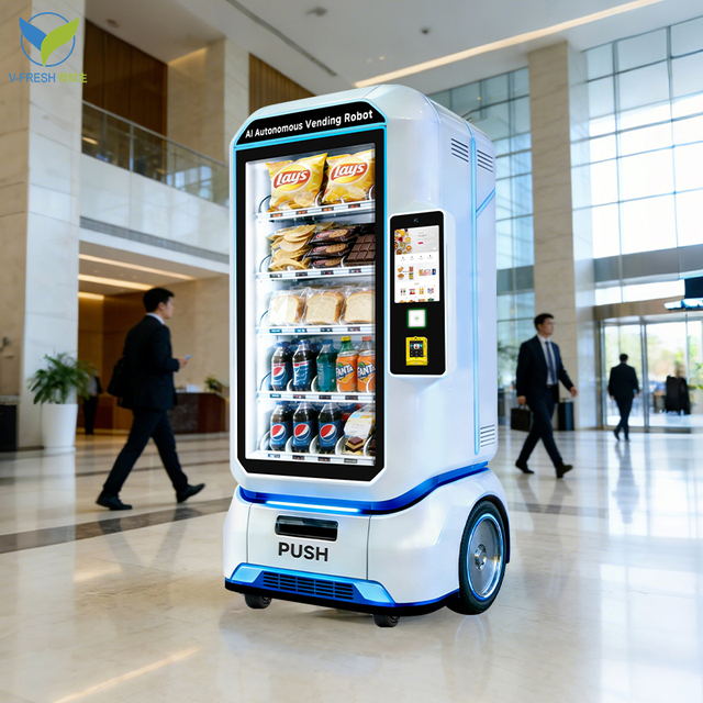 VFresh 2026 New Arrival Customized Self Service Machine for Hotel AI Autonomous Vending Robot