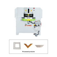 JUNDE 4,4KW Doppelsägeblatt 45 Grad Automatische Aluminiumschneidemaschine 0-5m/min