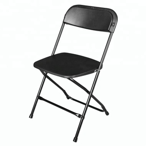 Factory Direct Lightweight Black Steel & PP Folding <b>Chair</b>-Durable Eco-Friendly for Garden Events & Outdoor Rentals - Product Image 4