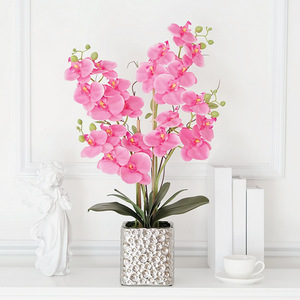 F-R0369 Orchidea Artificiale <span class=keywords><strong>in</strong></span> <span class=keywords><strong>Vaso</strong></span> da 60cm, Orchidea Bianca <span class=keywords><strong>in</strong></span> Seta, Finta Phalaenopsis <span class=keywords><strong>in</strong></span> <span class=keywords><strong>Vaso</strong></span>, Fiore Artificiale - Product Image 3