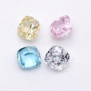 8*8mm 6A kelas atas kualitas sintetis cz batu longgar batu hancur potongan es mewah bentuk batu permata CZ longgar zirkonia kubik - Product Image 3