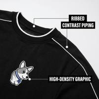 Setelan Kaos Lengan Pendek dan Celana Hitam Oversize dengan List Kontras, Logo Dida, untuk Pria, Streetwear, Tracksuit, Kasual Urban