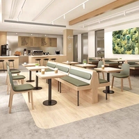 Neu Designtes Luxuriöses Booth-Sofa Restaurant Café Esstisch-Stuhl-Set Holz Weichpolster Sitzkissen Restaurant-Möbel