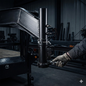 Attelage de remorque col de cygne robuste 30000 LBS (30K) avec goupille de charge, boule de 2-5/16 pouces et adaptateur de remorque réglable en hauteur de 13 pouces - Product Image 6