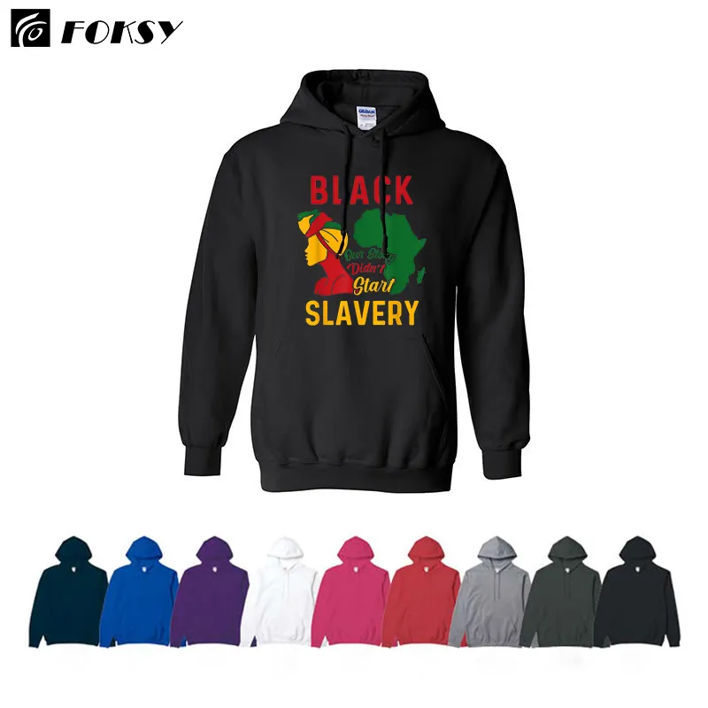 Men's Hoodies & Sweatshirts Black History Clothes Items Custom 100% Cotton Black History Month Hoodie