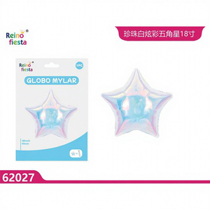 Palloncino Mylar a Stella Iridescente Bianco Perla da 18 Pollici, Spesso e Compatibile con l'Elio, per Feste di Festa della Mamma, Laurea, Capodanno Cinese - Product Image 1