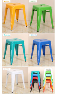 Industrial Metal Bar Stool Modern Design Durable Eco-Friendly Water Resistant Commercial Furniture Home Bar <b>Chair</b> <b>Stackable</b> - Product Image 4
