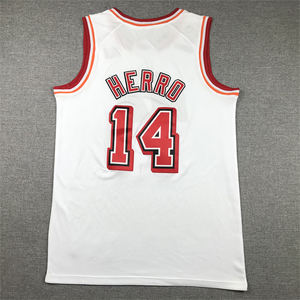 Nouveaux styles 2025, ventes chaudes et haute qualité, <span class=keywords><strong>maillot</strong></span> de <span class=keywords><strong>basket</strong></span>-ball pour hommes, broderie cousue, noir et rouge # <span class=keywords><strong>Maillot</strong></span> de Tyler Herro de <span class=keywords><strong>Miami</strong></span>, numéro 14 - Product Image 3
