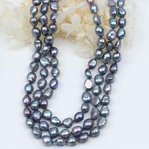 Collar de capas de perlas largas de carbón de agua dulce de mercado Zhuji - Product Image 4