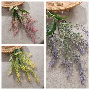 Fleur artificielle CallaFloral Larmes d'amoureux, branche unique, rose, jaune, violet, en plastique, pour décoration intérieure, bouquet de mariage - Product Image 3