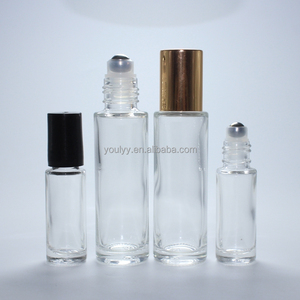 5ml10ml 15ml 20ml Rollo de aceite esencial cosmético transparente redondo o cuadrado en vial de botella de vidrio - Product Image 1